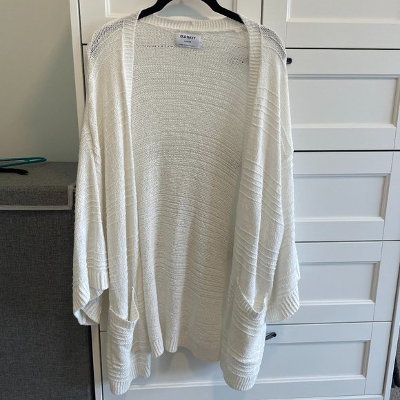 Open Front Short Sleeve Textured Knit Cardigan | size M petite - Picture 1 of 3